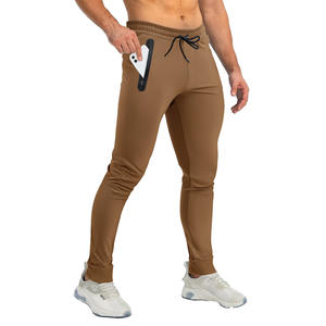 Pantalon de sport respirant pour homme, taille élastique, coupe ajustée, en coton perlé, décontracté, pour le fitness, printemps-été, tenue d'entraînement - Product Image 3