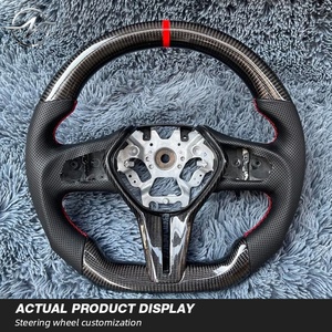 Volant personnalisé en cuir noir et <span class=keywords><strong>fibre</strong></span> de carbone pour Infiniti G25/Q50/Q60/G37/QX50/Q50 2017-2024 - Product Image 3