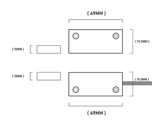 Interrupteur de contact magnétique pour porte en métal FPS-MC53, capteur à lamelles filaire NO/NC/SPDT en option - Product Image 3