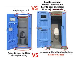 Vente en gros de toilettes portables d'occasion à bas prix, toilettes portables avec siège et papier amovible, toilettes de camping portables - Product Image 3