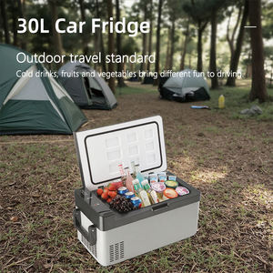 ثلاجة صغيرة سعة 30 لتر 12/24 فولت للسيارة، فريزر محمول، كمبروسر متنقل، مبرد سيارة للفواكه والمشروبات - Product Image 6