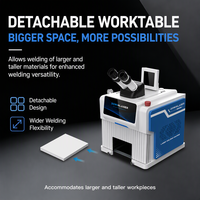 Mesin Las Titik Perhiasan Portabel Desktop DOWIN 60W Yag Laser Pendingin Udara 0.2-2mm Focal Spot untuk Cincin Emas/Perak