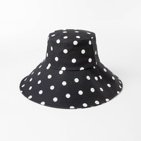 Nouvelle Arrivée 2026 – Chapeau Bob en Coton à Pois Personnalisé à Large Bord, Tendance Extérieur, Protection Solaire Respirante, Chapeau de Plage avec Sangles