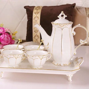 Low Price Nordic Simple Relief Afternoon <b>Tea</b> Porcelain Coffee <b>Set</b> - Product Image 6