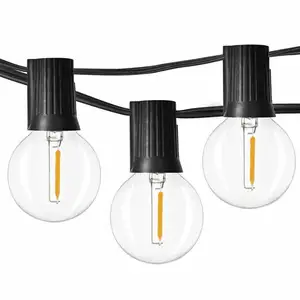 Chuỗi Đèn Ngoài Trời Với Bóng Đèn LED Festoon Đèn Dây Cổ Điển Cho Patio Bistro Back Yard E14 10 Ổ Cắm E14 S14 Chuỗi Đèn