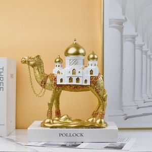 Figurine de chameau du Moyen-Orient-Décor en résine moderne pour la maison/le bureau, cadeau et souvenir exquis - Product Image 1