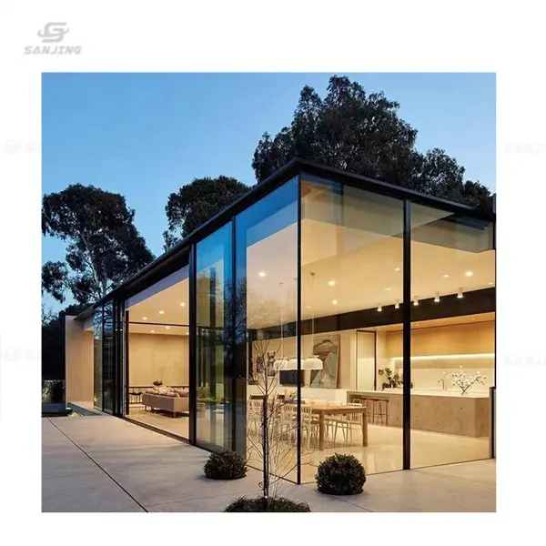 Casa prefabricada de vidrio prefabricada, contenedor moderno, venta al por mayor