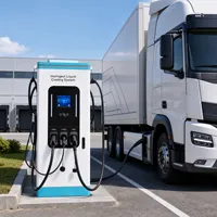 Borne de Recharge DC pour Véhicules Électriques 400kW à Refroidissement Liquide, Station Intelligente sur Pied, CCS2 GBT, Multi-Protection pour Parking Public - Fabrication OEM