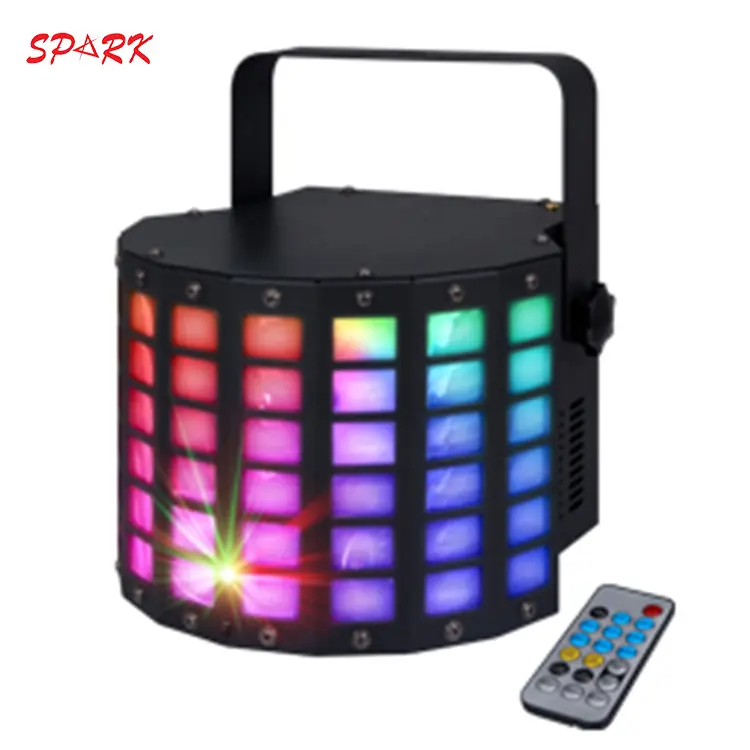 Éclairage de fête Disco DJ 30W RGBW LED Derby Beam avec Gobos Laser Rouge et Vert