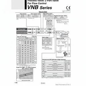 Vanne de contrôle de processus VNB611AV-40F-4G pneumatique SMC - Product Image 1