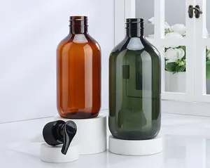Bottiglia di shampoo personalizzata all'ingrosso in fabbrica 500ml bottiglia di plastica trasparente per il corpo bottiglia vuota per articoli da toeletta