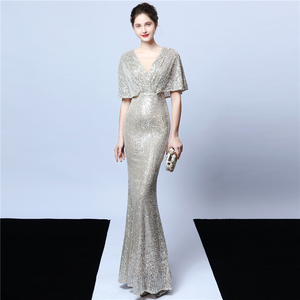 18013 # elegante de las mujeres de largo sirena formal dama de honor vestido de noche de lujo de vestidos árabe Reunión Anual de modelo de coche - Product Image 2
