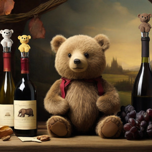 Cartoon Bear <b>Wine</b> Bottle Stoppers Metal Sealing Stopper For Birthday Wedding Bar Use WEJS 059 - Product Image 1