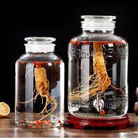 1,5 L 2L 5L 7,5 L 15L 20L Bocal en verre de stockage de grande capacité Réservoir Kimchi Bocal à cornichons Bouteille en verre de vin de ginseng