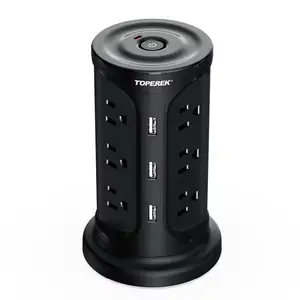 High quality US Home Desktop Company Office Charger Tower Socket Switch USB Power Multiple Socket for office
