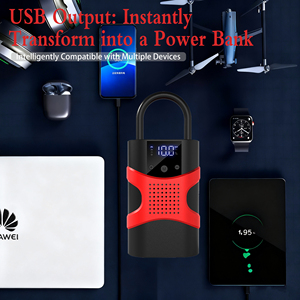 Démarreur d'urgence pour véhicule avec gonfleur d'air intégré, bloc d'alimentation portable 8000 mAh, booster de batterie automobile, démarreur de voiture - Product Image 5