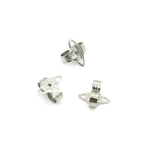 Stainless Steel Stud Earrings <b>Flower</b> Star <b>Bear</b> Shape Hypoallergenic DIY Earplugs For Women Men Jewelry Accessories - Product Image 4