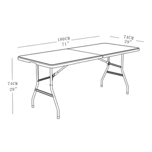 180厘米折叠桌椅套装野营桌6英尺笔记本电脑桌
