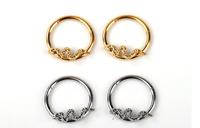 Cerceau d'anneau de nez de segment de serpent et d'abeille en acier inoxydable | Bijoux de piercing d'oreille de nez de style européen en gros