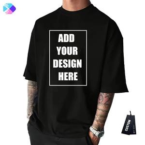 T-shirts personnalisés de haute qualité pour hommes, logos imprimés, coton épais, vêtements de rue d'été, broderie personnalisée pour marque masculine - Product Image 1