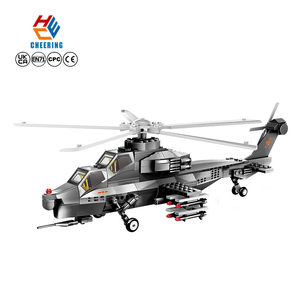 Wange 4002 Hélicoptère d'attaque de l'Armée de l'Air, Modèle MOC, 264 pièces, Jouet de construction éducatif pour enfants, Ensemble de blocs à assembler, Juguete - Product Image 1