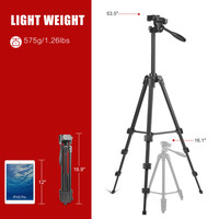 Nouveau trépied professionnel pour appareil photo trépied WF-3520 en aluminium noir pour appareil photo reflex numérique Smartphone