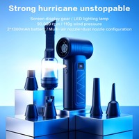 Mini turboventilateur 2-en-1, souffleur d'air, aspirateur électrique, ventilateur à jet portatif, turboventilateur rechargeable avec LED