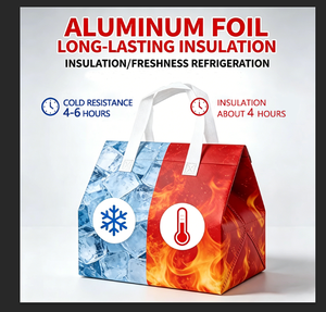 Bolsa de Aislamiento Reutilizable Personalizada, Bolsa Refrigerante con Cierre de Cinta Mágica, Bolsa de Aislamiento Impermeable con Logotipo Impreso - Product Image 2