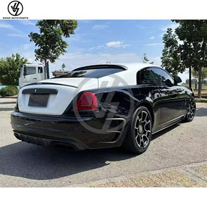 MSY New Half Dry Forged Carbon Fiber Glossy Twill Weave Accurate 1:1 Fitment Body <b>Kit</b> for <b>Rolls</b> Royce Wraith Side Skirt Bumper - Product Image 6
