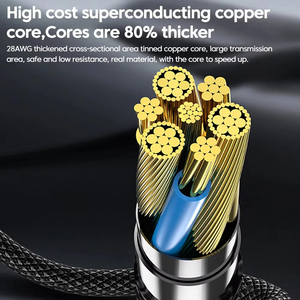 Loại C 60W <span class=keywords><strong>LED</strong></span> Hiển Thị Kỹ Thuật Số Nhanh Chóng Sạc Cáp <span class=keywords><strong>USB</strong></span> C Để C Sạc Dây Phí Dòng Dữ Liệu Cho <span class=keywords><strong>iPhone</strong></span> 16 Samsung Macbook - Product Image 5