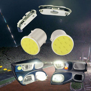 หลอดไฟรถยนต์ LED JR Autogift S25 COB 1156 1157 12Chip BA15S BAY15D P21W สีเหลือง 12V สำหรับไฟเลี้ยว ไฟถอย ไฟจอด - Product Image 3