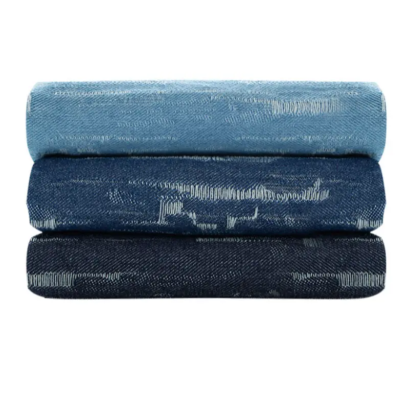 Jeans Non elastici del tessuto del Denim del Jacquard del cotone di stile 10oz 100% di modo