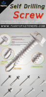 Tornillo de Perforación Hexagonal de Alta Resistencia Tianyu, Herramienta de Fijación con Accionamiento Externo, Conector de Uso Industrial