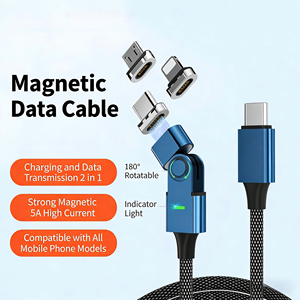 Câble de données magnétique rotatif 100W, câble de charge PD, adapté aux téléphones <span class=keywords><strong>Huawei</strong></span> et Apple, câble de données pour ordinateur, multi-usages, haut de gamme - Product Image 1