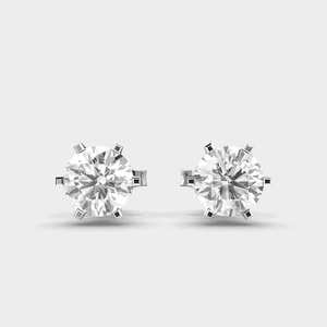 Diamond <b>Stud</b> <b>Earrings</b> with 925 Sterling <b>Silver</b> Elegant Fine Jewelry for Women Anniversary Party Daily Wear Style - Product Image 4