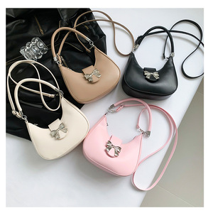 Bolso de mano elegante y versátil con lazo, nuevo estilo primavera 2026, moderno bolso de hombro, bolso cruzado sencillo. - Product Image 5