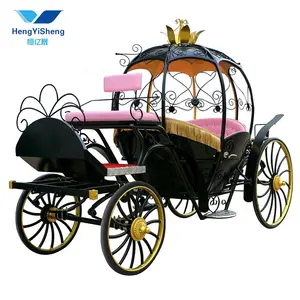 Simple Pumpkin Wedding horse Carriage Horse Cart for sale