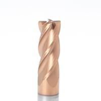 Fraise en carbure à alimentation élevée à 4 cannelures et matrice TiSiN + X Coated CNC Milling Cutter 50HRC 55HRC 65HRC OEM Support personnalisé
