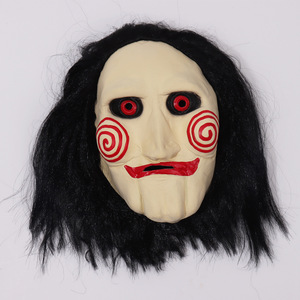 Máscara de Látex de Saw <span class=keywords><strong>Man</strong></span> para <span class=keywords><strong>Cosplay</strong></span> con Temática de Película de Halloween, Máscara de Terror con Cadena para Bromas de Halloween - Product Image 6