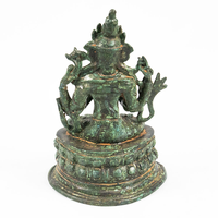 Statue de la Déesse de la Miséricorde en Bronze Sculptée à la Main, Style Antique Religieux, Ornement Spirituel de Luxe pour la Maison et le Bureau