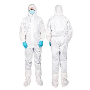 ชุดป้องกันแบบไมโครพอรัส โพลีโพรพิลีน 55 แกรม ชนิด 5 6 สำหรับการแพทย์ กันน้ำ ป้องกันไฟฟ้าสถิตย์ ชุดป้องกันส่วนบุคคล (PPES) - Product Image 1