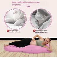 Oreiller gonflable imperméable de haute qualité pour femmes enceintes, coussin en PVC floqué semi-rectangulaire, confortable et portable