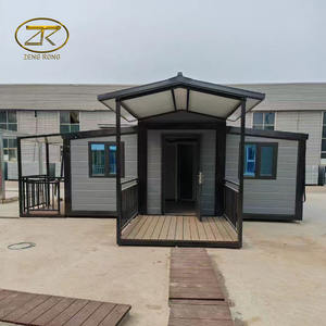 Modular prefabrikasi portabel Flatpack baja rumah Kit kontainer dapat diperluas DIY kabin pantai Bungalow untuk rumah kantor kamar tidur - Product Image 5