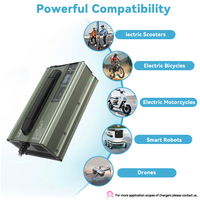Chargeur de mode de charge d'égalisation de vélo électrique portable C1200T boîtier en alliage durable certifié CE avec chargeur de ventilateur de refroidissement