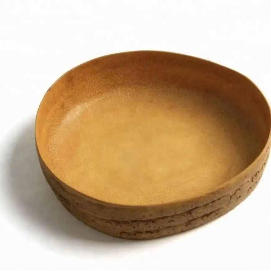 Натуральная резная бамбуковая деревянная чаша для корня
