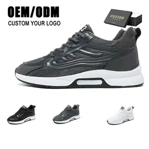 Men's Casual Shoes Running Walking Fashion Black White Man Sneakers Sports Shoes Custom Logo