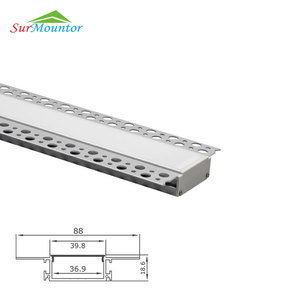 Boucle de plâtre en Aluminium, sans couture, pour plaquoplâtre, profil Led, Extrusion de Led, canal lumineux, 60 m - Product Image 1