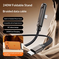 Nouveau câble de données pliable en alliage 240W, cordon de charge super rapide tressé, universel pour tous les appareils Type-C