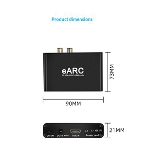 Convertidor <span class=keywords><strong>de</strong></span> <span class=keywords><strong>Audio</strong></span> EARC Transfronterizo, HDMI ARC <span class=keywords><strong>Audio</strong></span> Feedback 7.1 Dolby 5.1, Conversión <span class=keywords><strong>de</strong></span> <span class=keywords><strong>Audio</strong></span> ARC Panorámica sin Pérdidas - Product Image 3