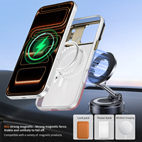 Nouvelle Coque de Téléphone de Luxe Antichoc avec Embossage, Cadre d'Objectif d'Appareil Photo en Métal et Boutons, Coque Magnétique Puissante pour iPhone 17 18 Pro Max